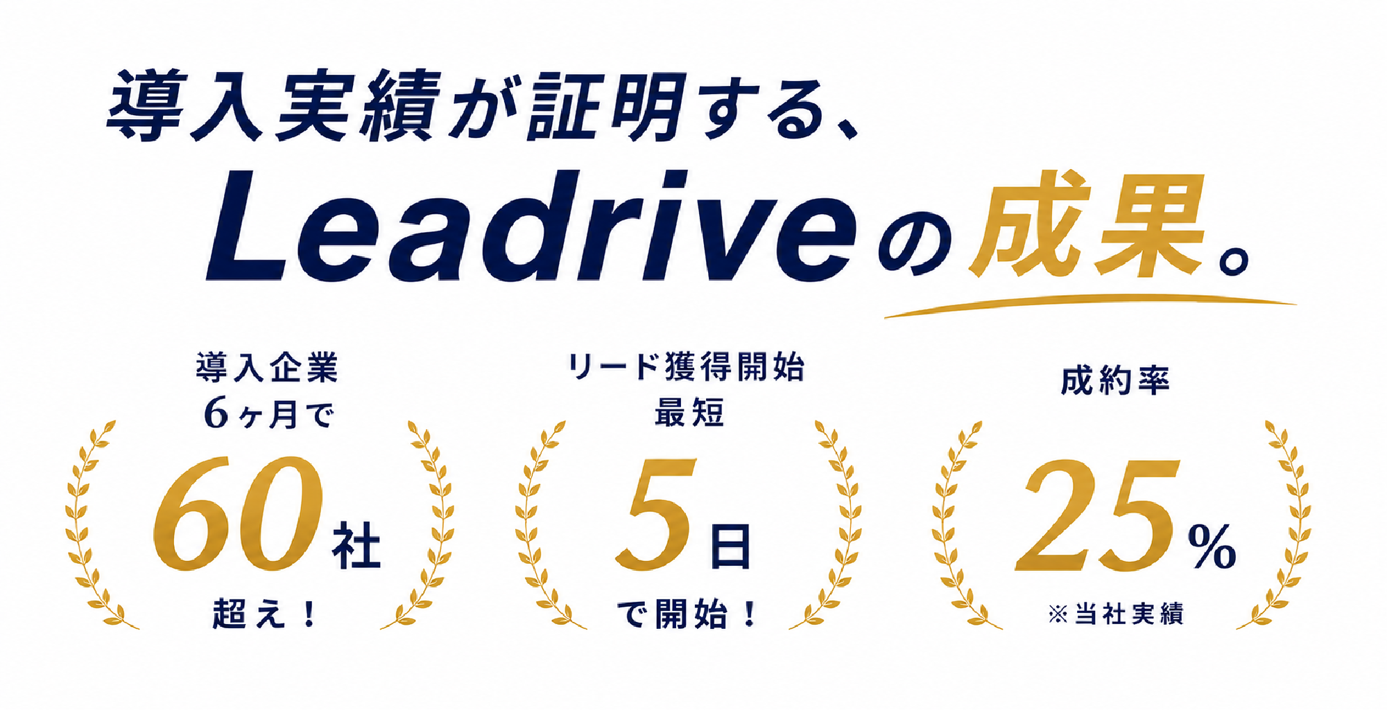 導入実績が証明する、Leadriveの成果