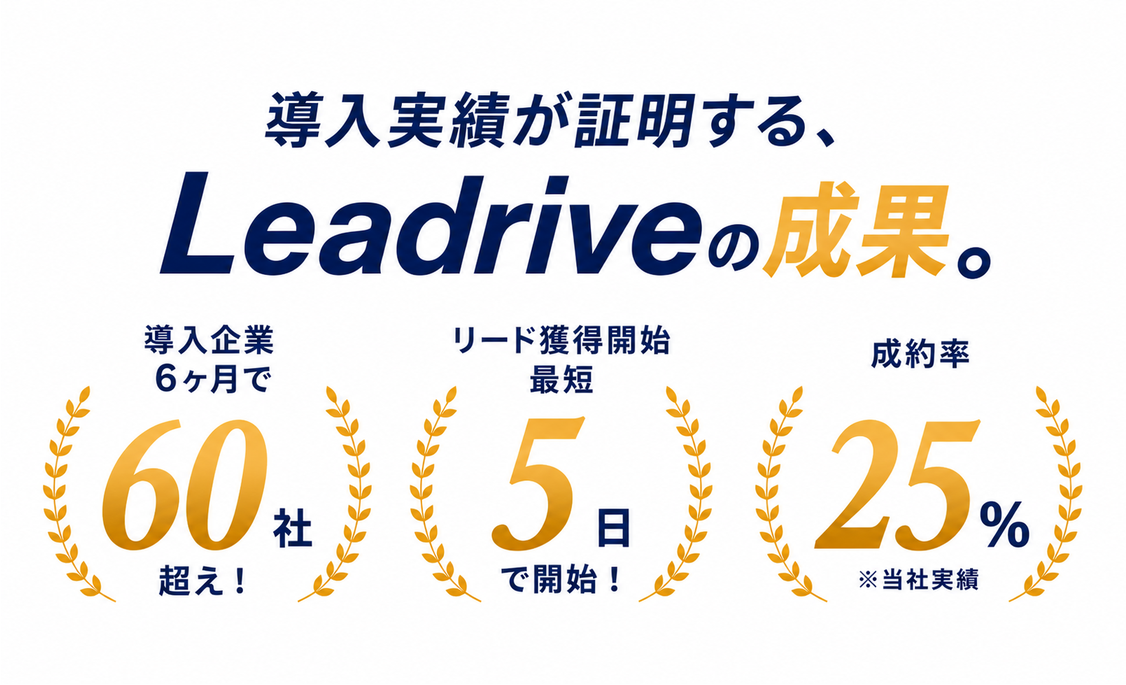導入実績が証明する、Leadriveの成果